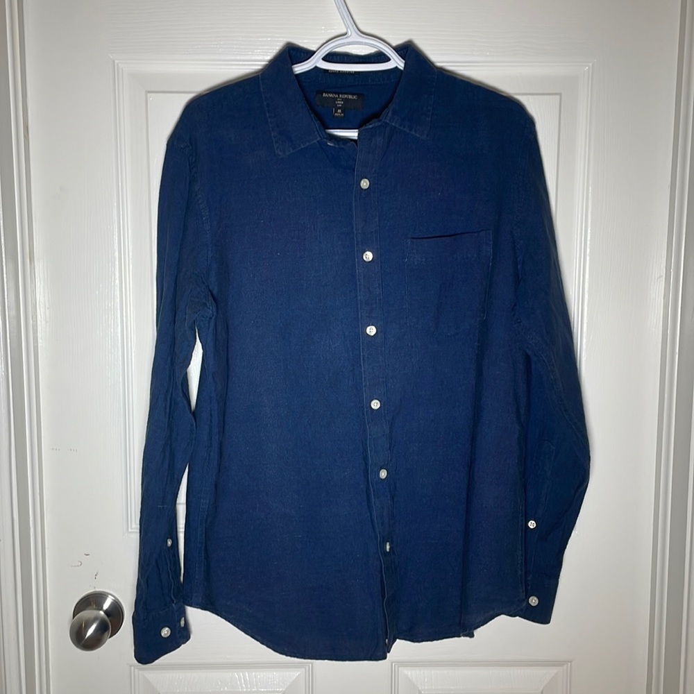 Men’s Linen Banana Republic Button Up